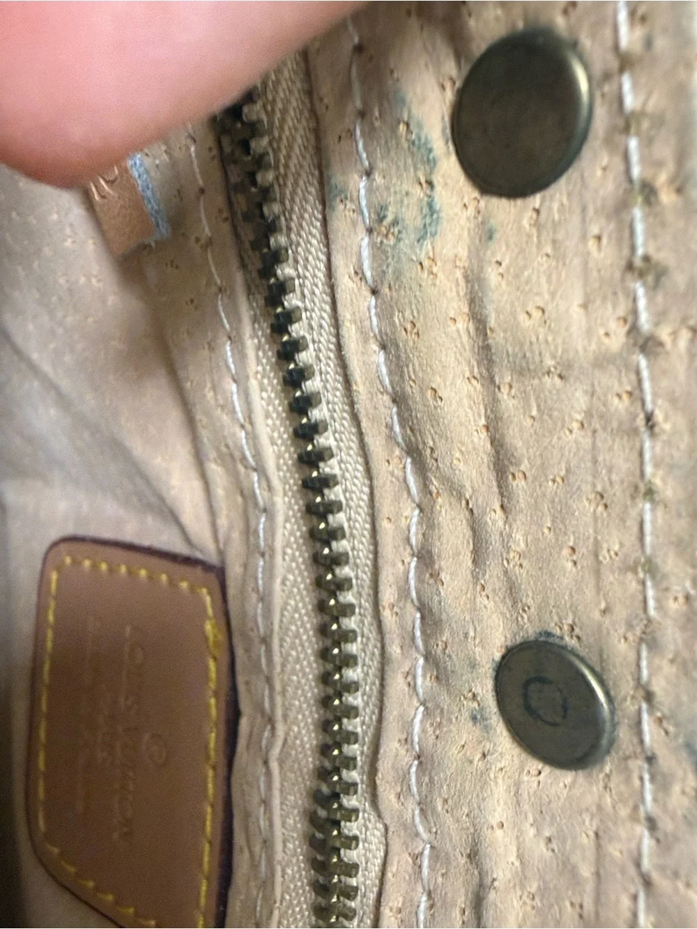 Louis Vuitton Pink Floral Mini Pochette with Tan Trim